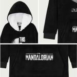 Baby Yoda Hooded Blanket for Gothic Teens (Black)