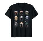 Mandalorian Battle Worn Helmets T-Shirt for Star Wars