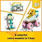 Retro Roller Skate, Skateboard & Boom Box Set