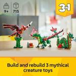 Gothic Dragon, Sea Serpent, and Phoenix LEGO Set