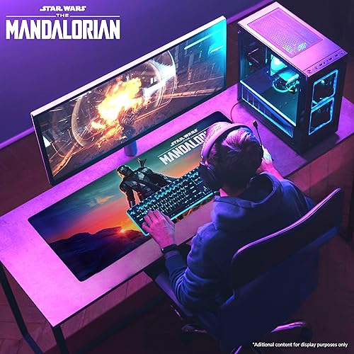 Baby Yoda & Stitch Gothic Desk Mat Combo