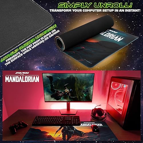 Baby Yoda & Stitch Gothic Desk Mat Combo