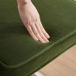 Green Velvet Dining Chairs with Cane Back