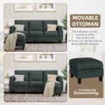 Modern Dark Gray Convertible Sectional Sofa