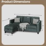 Modern Dark Gray Convertible Sectional Sofa