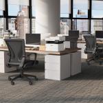 Mid-Back Swivel Desk Chair with Lumbar Support