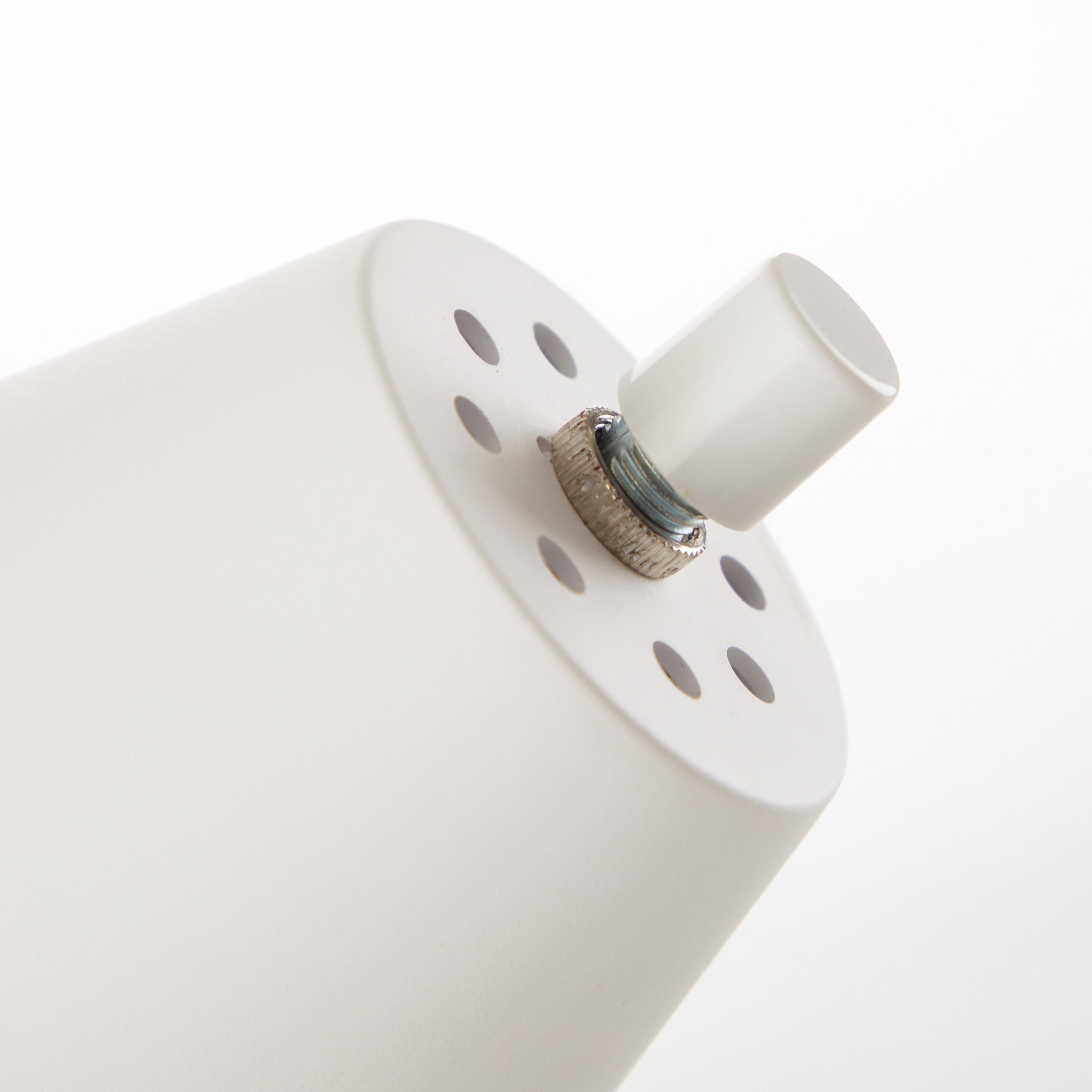 White Task Lamp with USB Port and Outlet