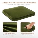 Green Velvet Dining Chairs with Cane Back