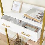 5 Tier Bookshelf with Charging Station and Drawer