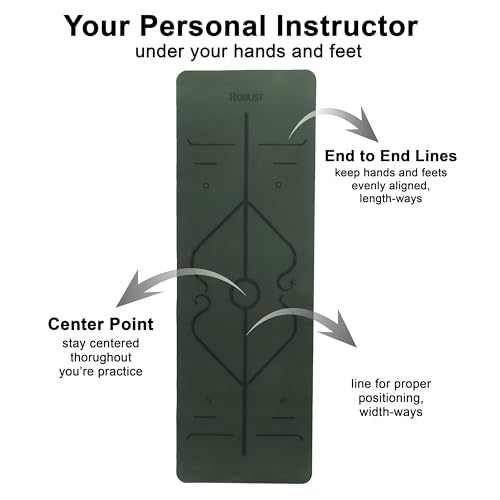 Eco-Friendly Non-Slip Yoga Mat with Position Lines