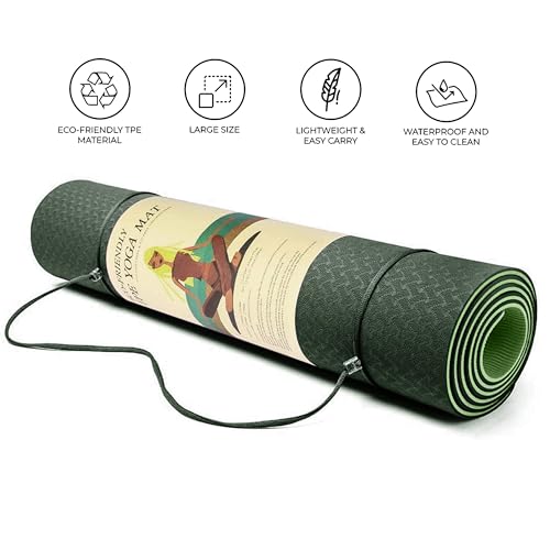 Eco-Friendly Non-Slip Yoga Mat with Position Lines