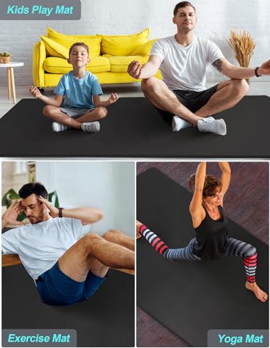 Extra Long & Wide Thick TPE Yoga Mat, 84'' x 32'' x 7mm