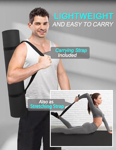 Extra Long & Wide Thick TPE Yoga Mat, 84'' x 32'' x 7mm