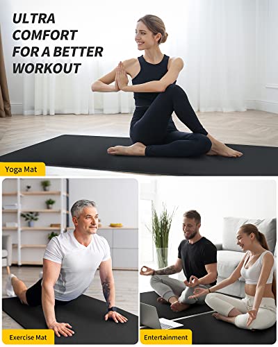 Extra Large Non-Slip Yoga Mat for Men and Women
