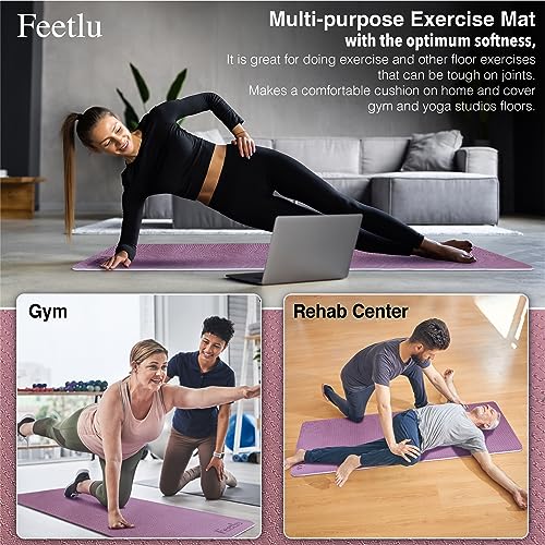 Extra Thick Non-Slip Yoga Mat with Strap