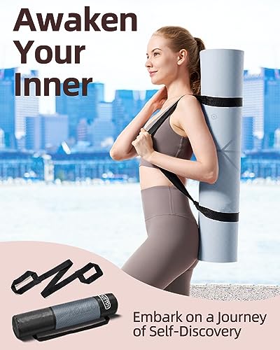 YOTTOY Thick 72" Yoga Mat with Alignment Marks