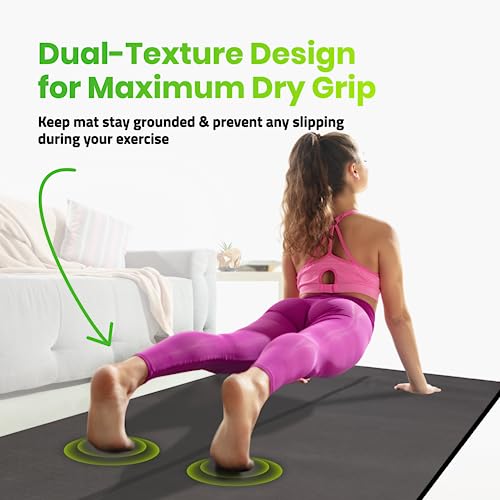 Gogokiwi Extra Wide Yoga Mat with Alignment Marks
