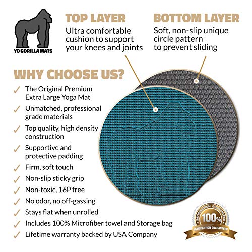 Gorilla Mats Large Yoga Hand Pads - 7' x 5' x 8mm