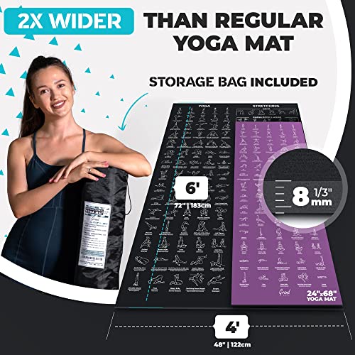 Large Yoga Hand Pads with 150 Illustrated Poses