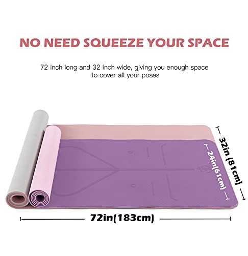 UMINEUX Extra Wide Eco-Friendly TPE Yoga Mat, Non-Slip