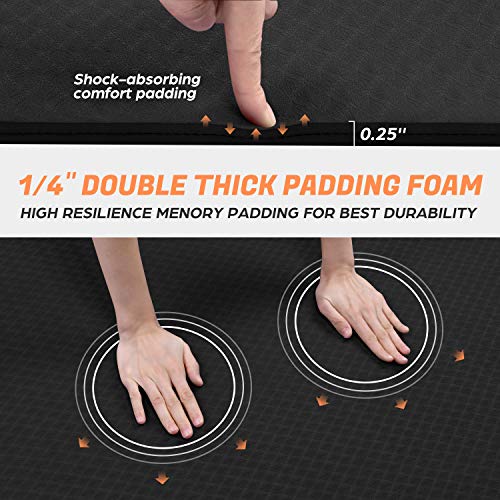 Odoland Large Non-Slip Yoga Mat 72''x48''x6mm, Carry Strap