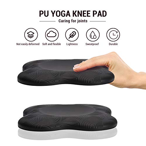 TOBWOLF 2PCS Soft Foam Yoga Knee Pads