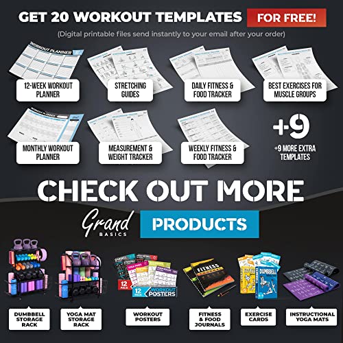 Large Yoga Hand Pads with 150 Illustrated Poses