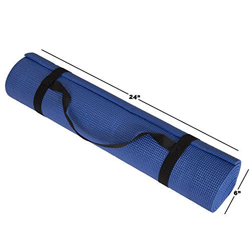 Double Sided Yoga Mat 1/4-Inch Workout Exercise Pad