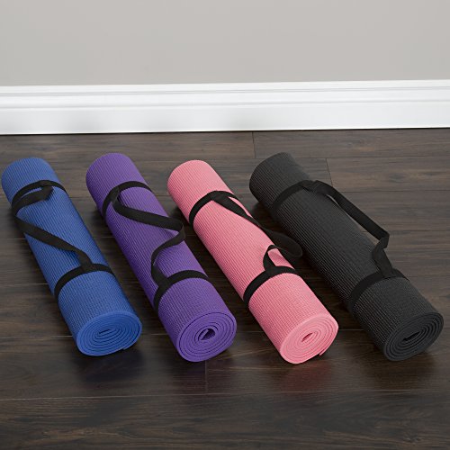 Double Sided Yoga Mat 1/4-Inch Workout Exercise Pad