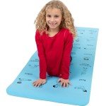 24 Illustrated Poses Kids Yoga Mat, Non-Slip