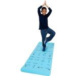 24 Illustrated Poses Kids Yoga Mat, Non-Slip