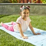 24 Illustrated Poses Kids Yoga Mat, Non-Slip