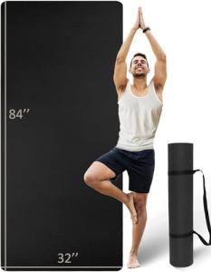 Extra Long & Wide Thick TPE Yoga Mat, 84'' x 32'' x 7mm