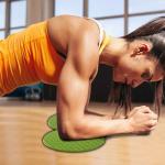 YAIKOAI Yoga Elbow Support Round Pads- Light Blue