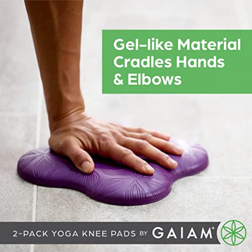 Purple Gaiam Yoga Hand Pads Set - Cushions Knees & Elbows