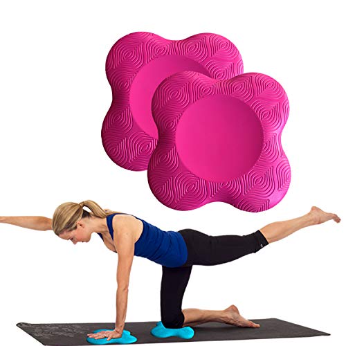 Zealtop Extra Thick Yoga Hand Pads (Rose Red)