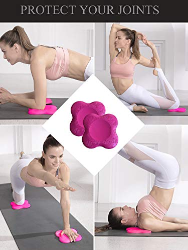 Zealtop Extra Thick Yoga Hand Pads (Rose Red)