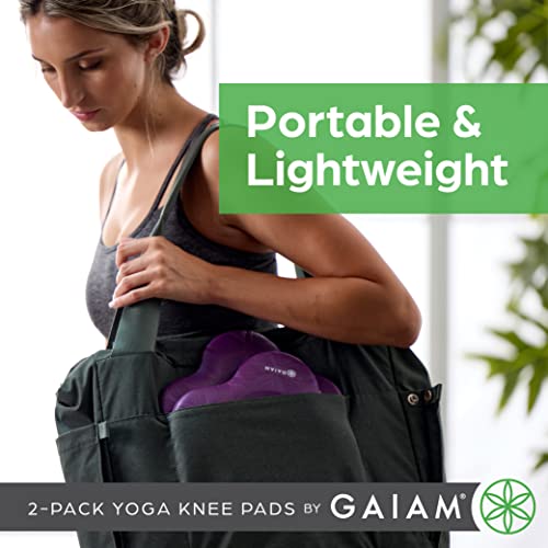 Purple Gaiam Yoga Hand Pads Set - Cushions Knees & Elbows