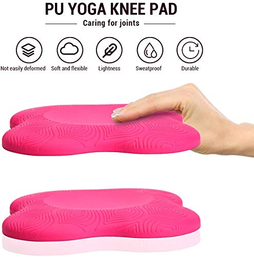 Zealtop Extra Thick Yoga Hand Pads (Rose Red)