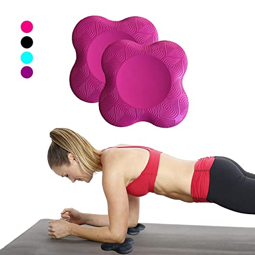 Zealtop Extra Thick Yoga Hand Pads (Rose Red)