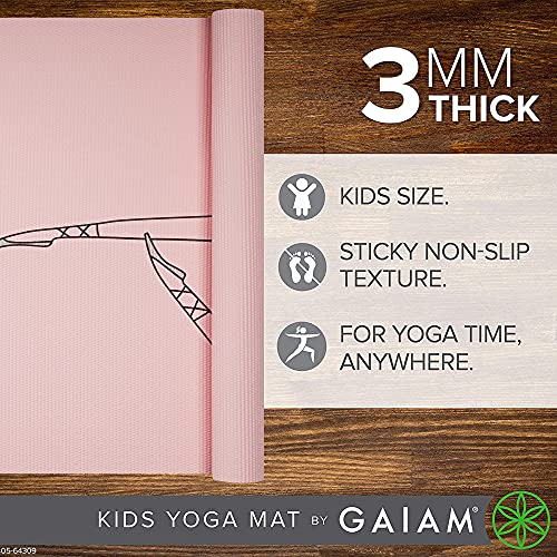 Gaiam Kids Yoga Mat with Fun Ballerina Prints