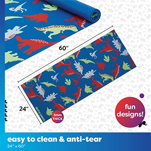 Kids Yoga Hand Pads - Blue Dinosaur Design