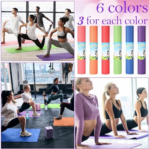 18 Non-Slip Yoga Hand Pads, 6 Colors, 68"x24