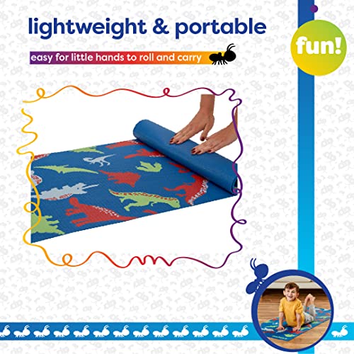 Kids Yoga Hand Pads - Blue Dinosaur Design