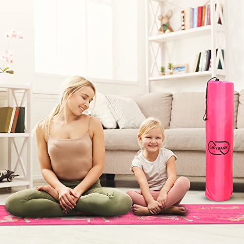 Garybank Unicorn Kids Yoga Mat Set - Fun Prints, Non-Slip Exercise Mats & Yoga Cards