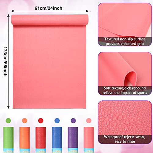 18 Non-Slip Yoga Hand Pads, 6 Colors, 68"x24