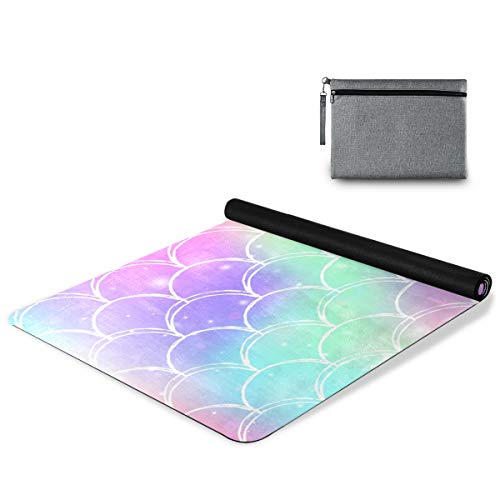 Rainbow Mermaid Scales Yoga Hand Pads - Non-Slip