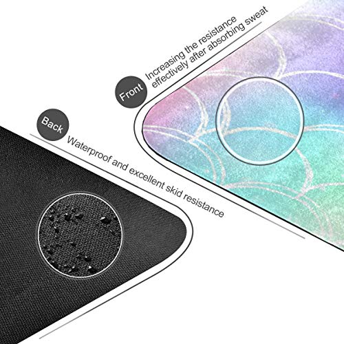 Rainbow Mermaid Scales Yoga Hand Pads - Non-Slip