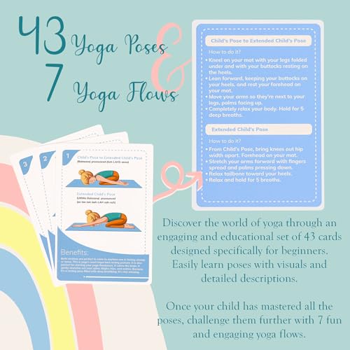 Children's Yoga Mat Set - Pose Cards + Affirmations