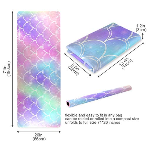 Rainbow Mermaid Scales Yoga Hand Pads - Non-Slip